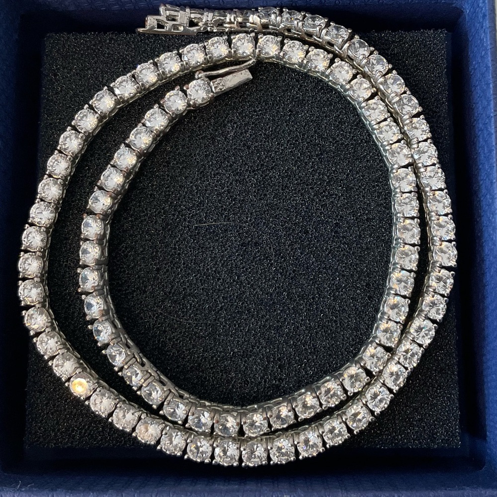 32 CTTW Swarovski Elements Tennis Choker Necklace - 16”